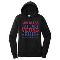 Childless Cat Lady Voting Blue Graphic Women's Pullover Hoodie