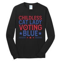 Childless Cat Lady Voting Blue Graphic Tall Long Sleeve T-Shirt