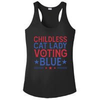 Childless Cat Lady Voting Blue Graphic Ladies PosiCharge Competitor Racerback Tank