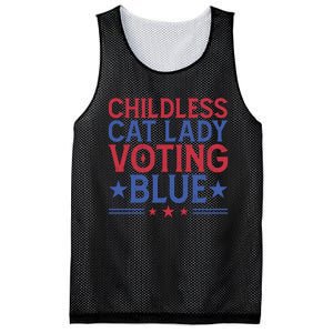 Childless Cat Lady Voting Blue Graphic Mesh Reversible Basketball Jersey Tank