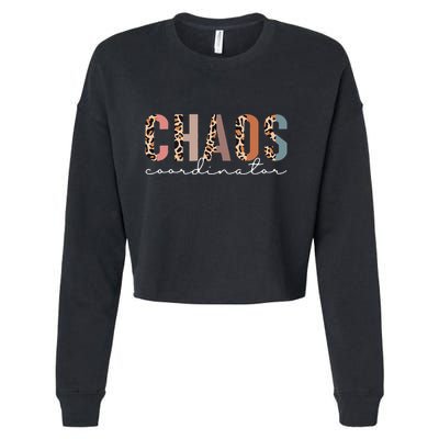 Chaos Coordinator Leopard Cropped Pullover Crew