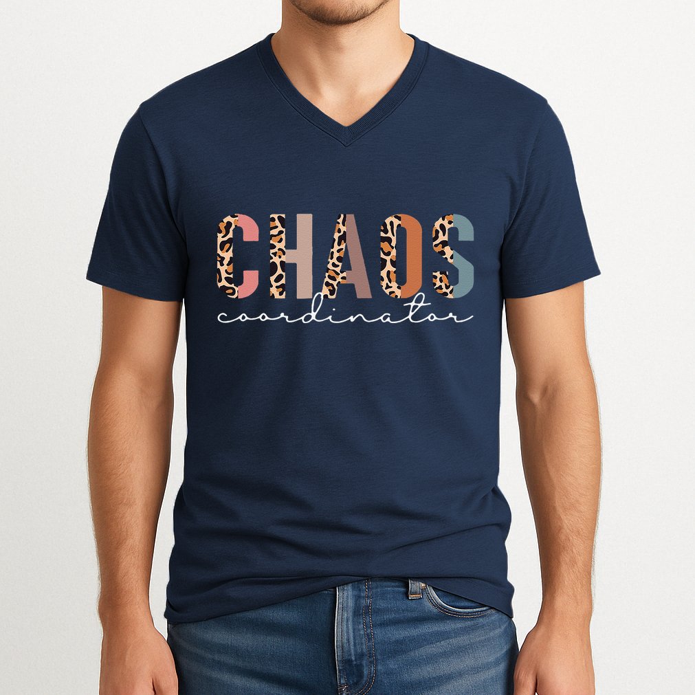 Chaos Coordinator Leopard V-Neck T-Shirt