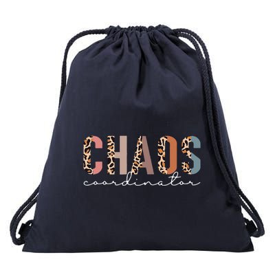 Chaos Coordinator Leopard Drawstring Bag