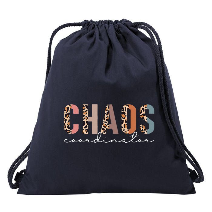 Chaos Coordinator Leopard Drawstring Bag