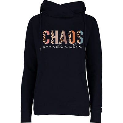 Chaos Coordinator Leopard Womens Funnel Neck Pullover Hood