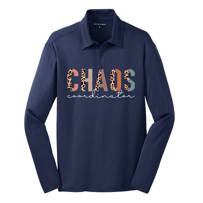 Chaos Coordinator Leopard Silk Touch Performance Long Sleeve Polo