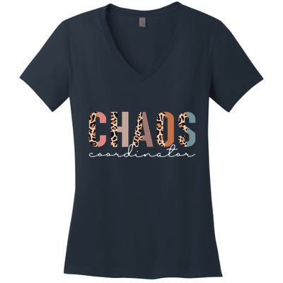 Chaos Coordinator Leopard Women's V-Neck T-Shirt