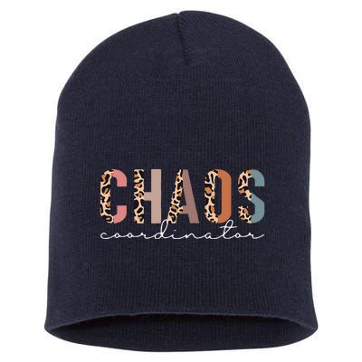 Chaos Coordinator Leopard Short Acrylic Beanie