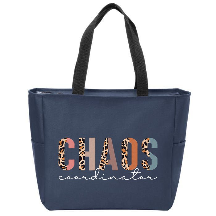Chaos Coordinator Leopard Zip Tote Bag