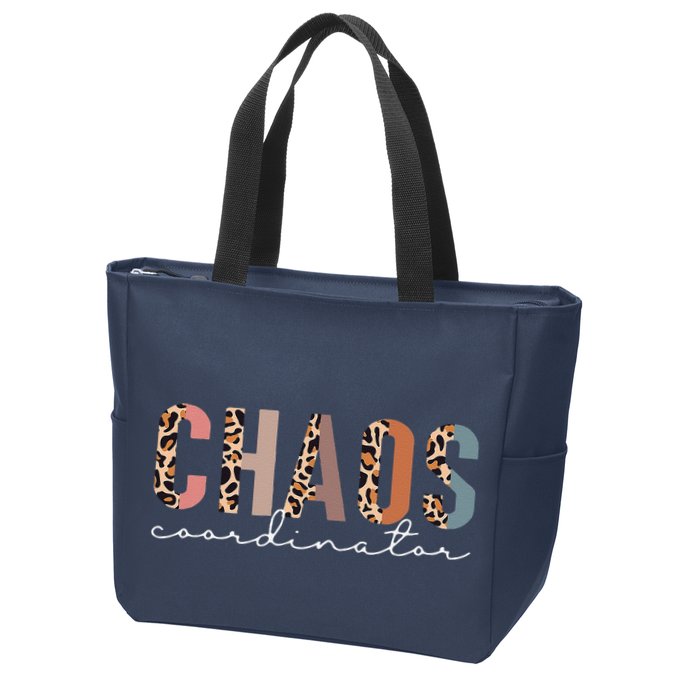 Chaos Coordinator Leopard Zip Tote Bag