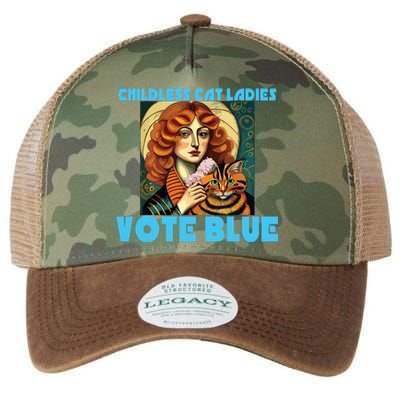 Childless Cat Ladies Vote Blue Legacy Tie Dye Trucker Hat