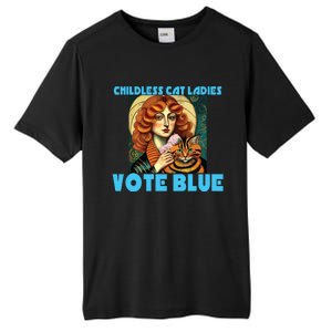 Childless Cat Ladies Vote Blue Tall Fusion ChromaSoft Performance T-Shirt