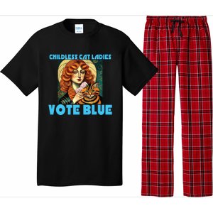 Childless Cat Ladies Vote Blue Pajama Set