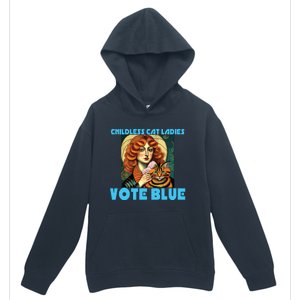 Childless Cat Ladies Vote Blue Urban Pullover Hoodie