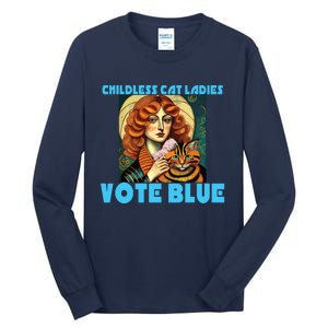 Childless Cat Ladies Vote Blue Tall Long Sleeve T-Shirt