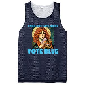 Childless Cat Ladies Vote Blue Mesh Reversible Basketball Jersey Tank