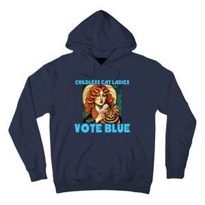 Childless Cat Ladies Vote Blue Tall Hoodie