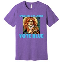 Childless Cat Ladies Vote Blue Premium T-Shirt