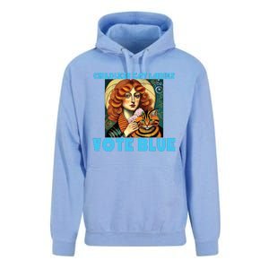 Childless Cat Ladies Vote Blue Unisex Surf Hoodie