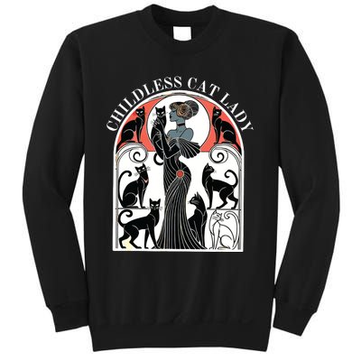 Childless Cat Ladies Cat Karma Retro Funny Sweatshirt