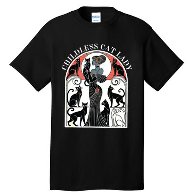 Childless Cat Ladies Cat Karma Retro Funny Tall T-Shirt