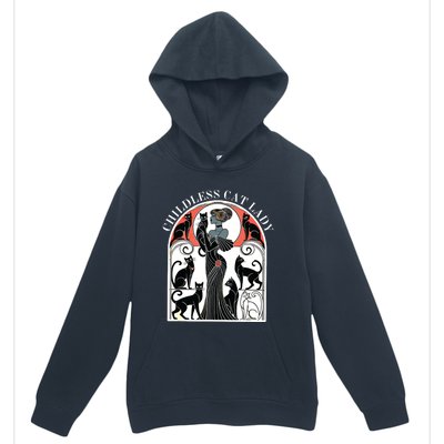 Childless Cat Ladies Cat Karma Retro Funny Urban Pullover Hoodie