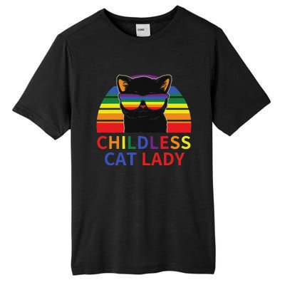 Childless Cat Lady Lgbt Flag Political Voting Election 2024 Tall Fusion ChromaSoft Performance T-Shirt