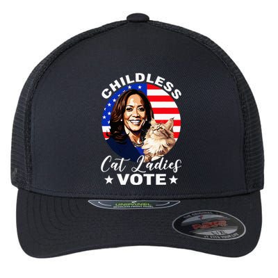 Childless Cat Ladies Vote Kamala Harris Usa Election 2024 Flexfit Unipanel Trucker Cap