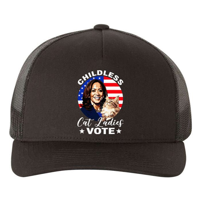 Childless Cat Ladies Vote Kamala Harris Usa Election 2024 Yupoong Adult 5-Panel Trucker Hat