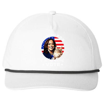 Childless Cat Ladies Vote Kamala Harris Usa Election 2024 Snapback Five-Panel Rope Hat