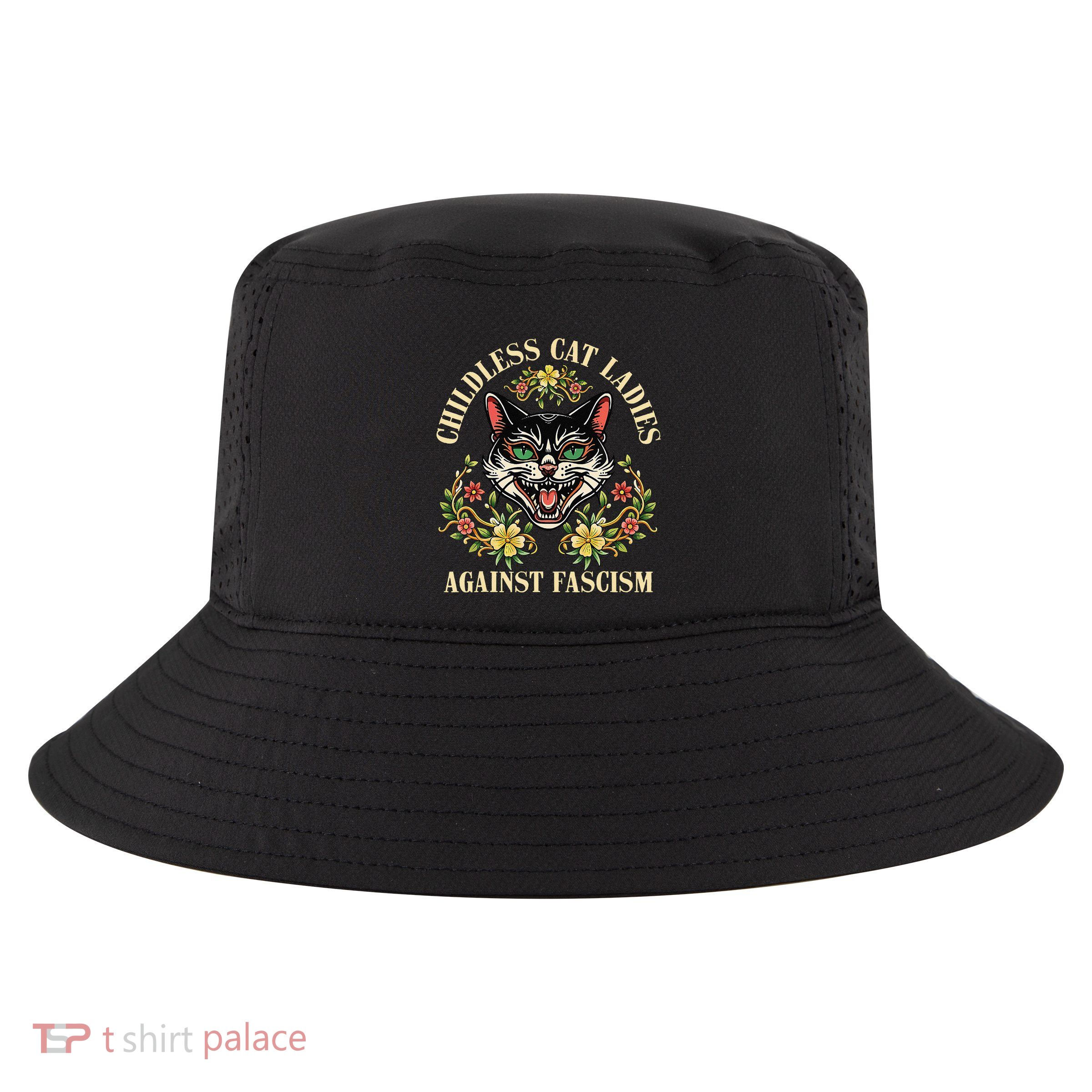 Childless Cat Ladies Against Fascism Cool Comfort Performance Bucket Hat