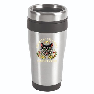 Childless Cat Ladies Against Fascism 16oz Travel Tumbler