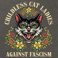 Childless Cat Ladies Against Fascism Cotton Canvas Backpack