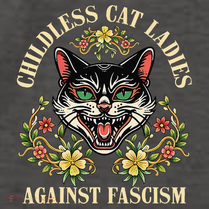 Childless Cat Ladies Against Fascism Vector Backpack