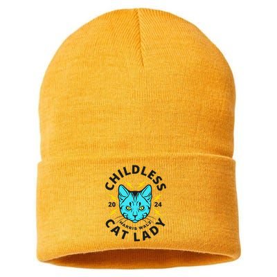 Childless Cat Lady Harris Walz 2024 Sustainable Knit Beanie