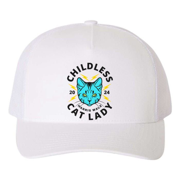 Childless Cat Lady Harris Walz 2024 Yupoong Adult 5-Panel Trucker Hat