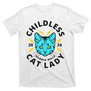 Childless Cat Lady Harris Walz 2024 T-Shirt