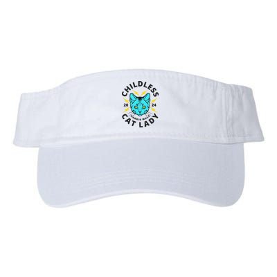 Childless Cat Lady Harris Walz 2024 Valucap Bio-Washed Visor