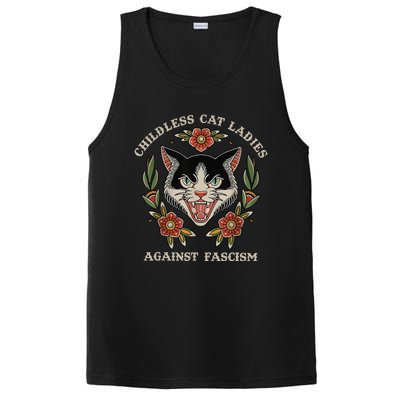 Childless Cat Ladies Against Fascism Flowers PosiCharge Competitor Tank