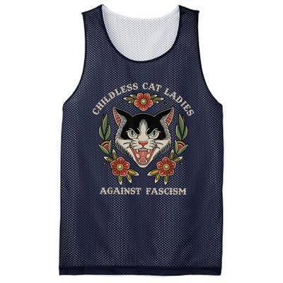 Childless Cat Ladies Against Fascism Flowers Mesh Reversible Basketball Jersey Tank