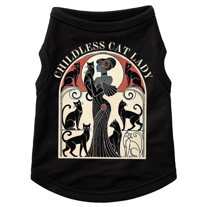 Childless Cat Ladies Cat Karma Retro Funny Doggie Tank