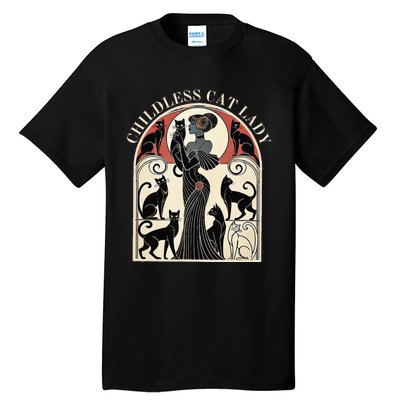 Childless Cat Ladies Cat Karma Retro Funny Tall T-Shirt