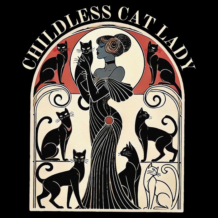Childless Cat Ladies Cat Karma Retro Funny Bucket Hat