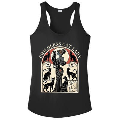 Childless Cat Ladies Cat Karma Retro Funny Ladies PosiCharge Competitor Racerback Tank