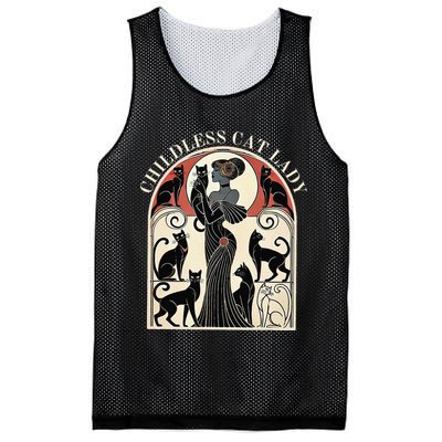 Childless Cat Ladies Cat Karma Retro Funny Mesh Reversible Basketball Jersey Tank