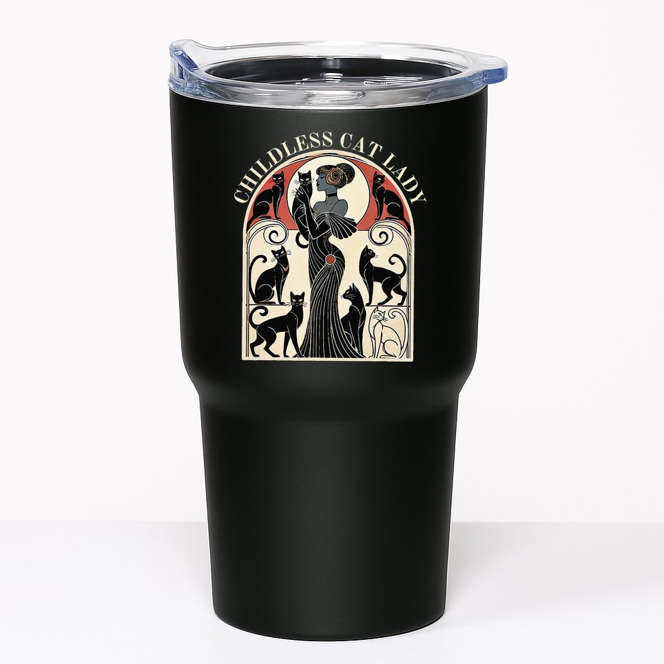 Childless Cat Ladies Cat Karma Retro Funny Tumbler