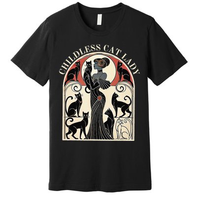Childless Cat Ladies Cat Karma Retro Funny Premium T-Shirt