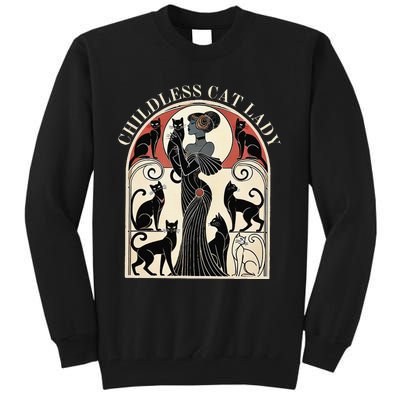 Childless Cat Ladies Cat Karma Retro Funny Tall Sweatshirt