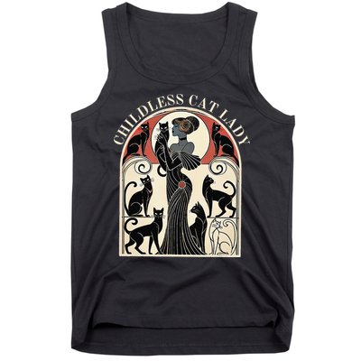 Childless Cat Ladies Cat Karma Retro Funny Tank Top