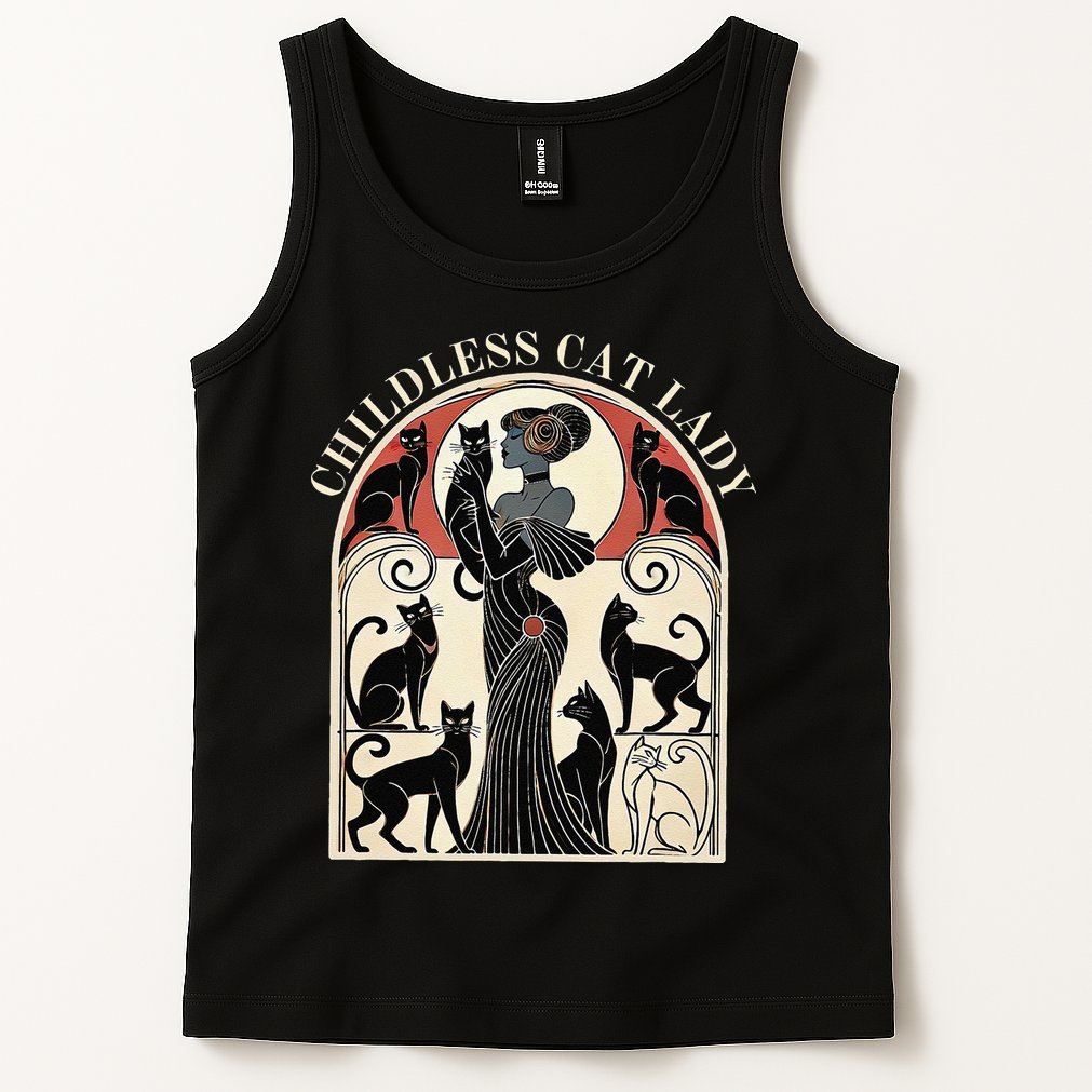 Childless Cat Ladies Cat Karma Retro Funny Tank Top